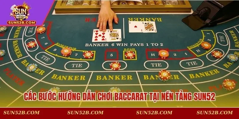 Các bước hướng dẫn chơi baccarat tại nền tảng SUN52